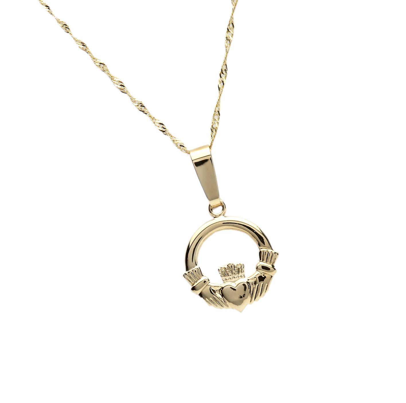 Gold Claddagh Pendant